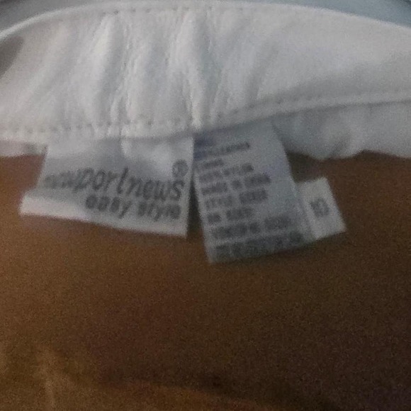 womens retro 90's white leather pants size 10 - Picture 3 of 3